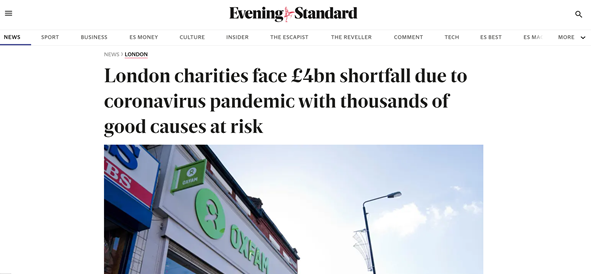 london charities face £4bn shortfall due to coronavirus with thousands of good causes at risk